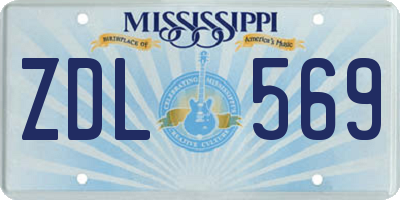 MS license plate ZDL569