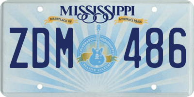 MS license plate ZDM486