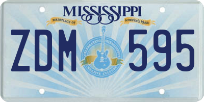 MS license plate ZDM595