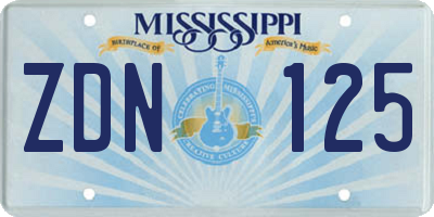 MS license plate ZDN125