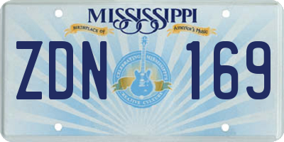 MS license plate ZDN169