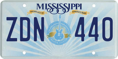 MS license plate ZDN440
