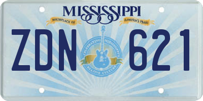 MS license plate ZDN621