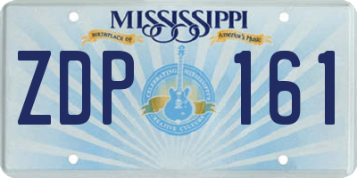 MS license plate ZDP161