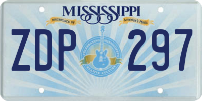 MS license plate ZDP297