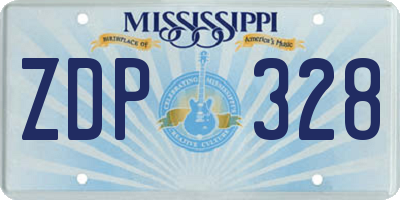 MS license plate ZDP328