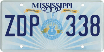 MS license plate ZDP338
