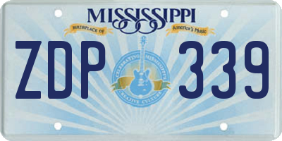 MS license plate ZDP339