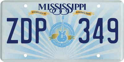 MS license plate ZDP349
