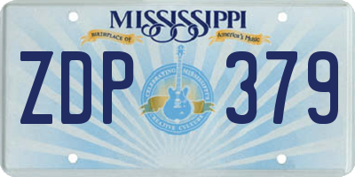 MS license plate ZDP379