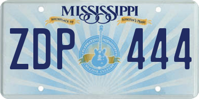 MS license plate ZDP444