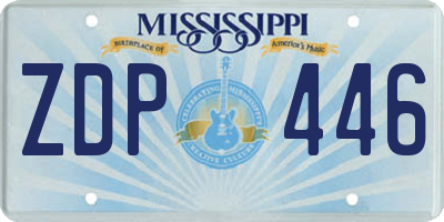 MS license plate ZDP446