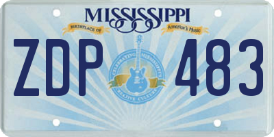 MS license plate ZDP483