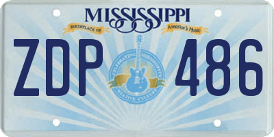 MS license plate ZDP486