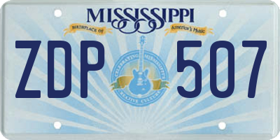MS license plate ZDP507