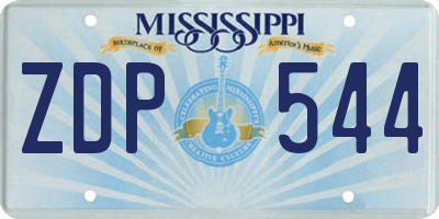 MS license plate ZDP544