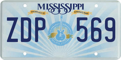 MS license plate ZDP569