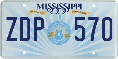 MS license plate ZDP570