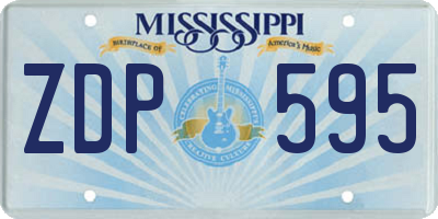 MS license plate ZDP595