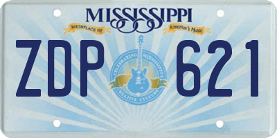 MS license plate ZDP621