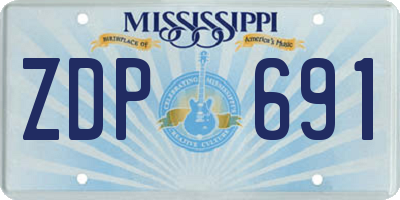 MS license plate ZDP691