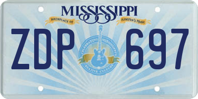 MS license plate ZDP697