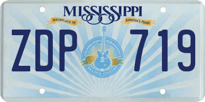 MS license plate ZDP719