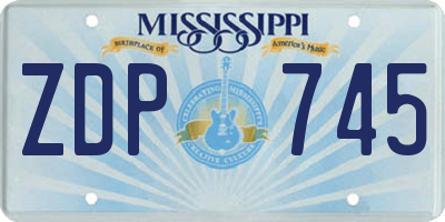 MS license plate ZDP745