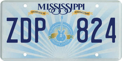 MS license plate ZDP824