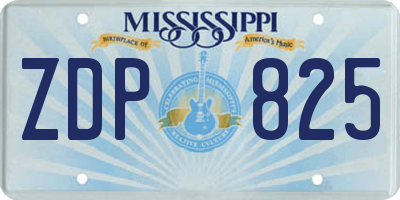 MS license plate ZDP825
