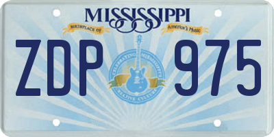 MS license plate ZDP975