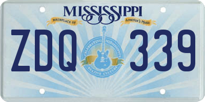 MS license plate ZDQ339