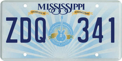 MS license plate ZDQ341