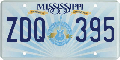 MS license plate ZDQ395