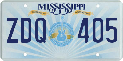 MS license plate ZDQ405