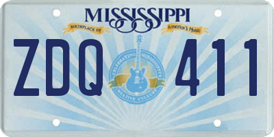MS license plate ZDQ411
