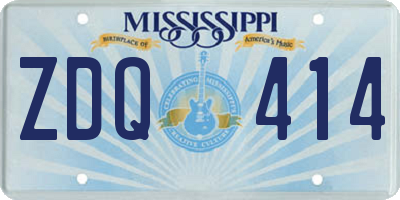 MS license plate ZDQ414