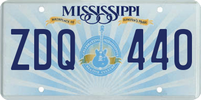 MS license plate ZDQ440