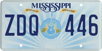 MS license plate ZDQ446