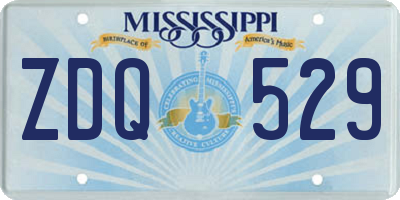 MS license plate ZDQ529