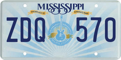MS license plate ZDQ570