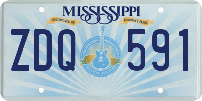 MS license plate ZDQ591