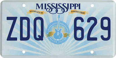 MS license plate ZDQ629