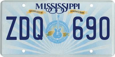 MS license plate ZDQ690