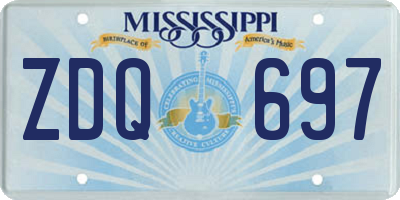 MS license plate ZDQ697