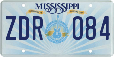 MS license plate ZDR084