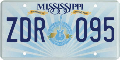 MS license plate ZDR095