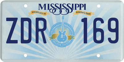 MS license plate ZDR169