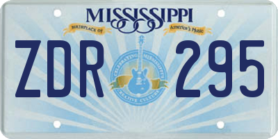 MS license plate ZDR295