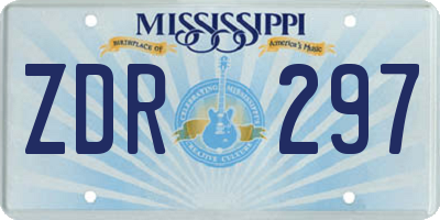 MS license plate ZDR297